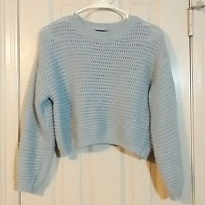 Forever 21 cropped sweater light blue Sz Small